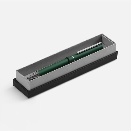 Ручка шариковая Blade Soft Touch в футляре, зеленая-1