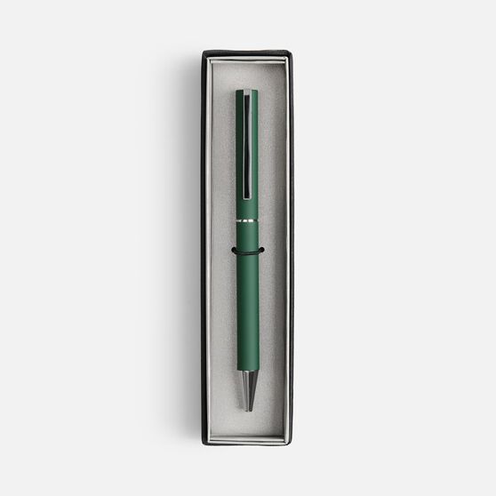 Ручка шариковая Blade Soft Touch в футляре, зеленая-2