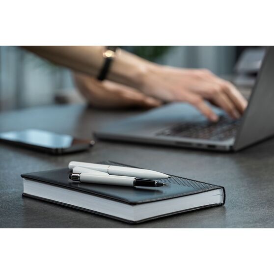 Роллер Scribo со стилусом, матовый белый-8