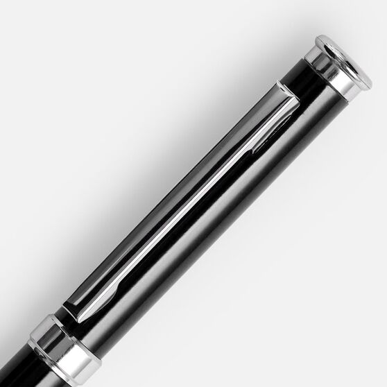 Ручка шариковая Finn Chrome, черная-3