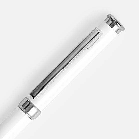 Ручка шариковая Finn Chrome, белая-3