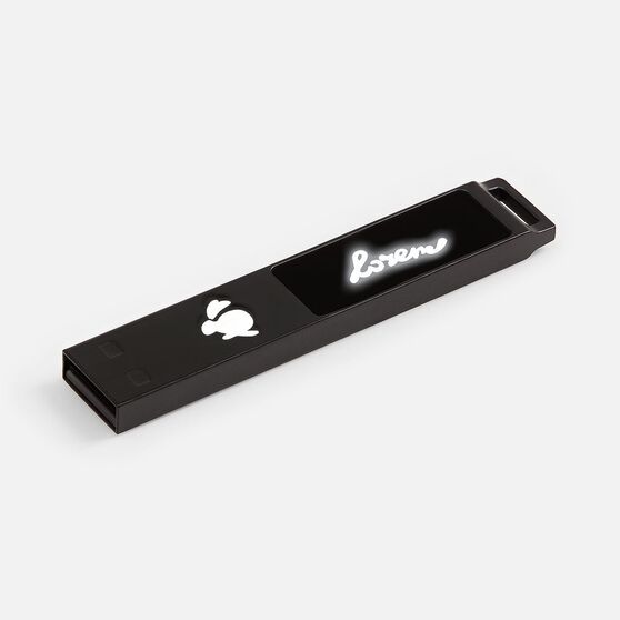 Флешка markBright Black с белой подсветкой, 32 Гб-1