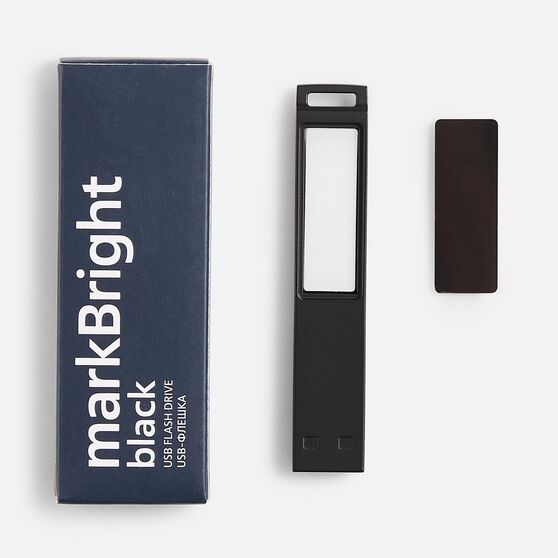 Флешка markBright Black с белой подсветкой, 32 Гб-7