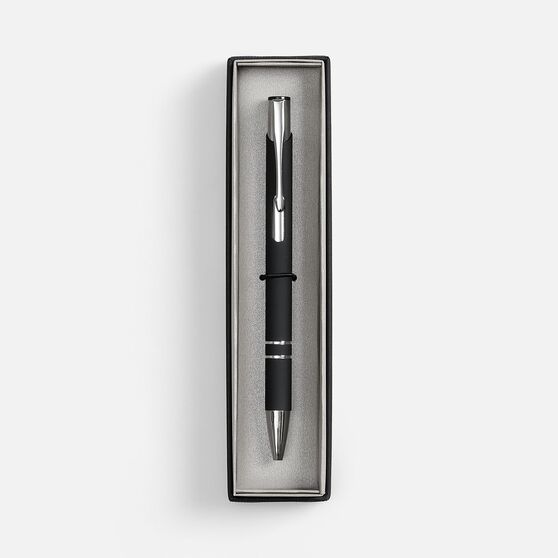 Ручка шариковая Keskus Soft Touch в футляре, черная-2