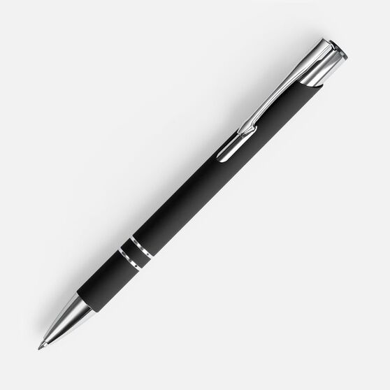 Ручка шариковая Keskus Soft Touch в футляре, черная-3