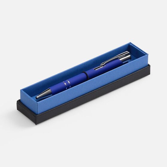 Ручка шариковая Keskus Soft Touch в футляре, синяя-1