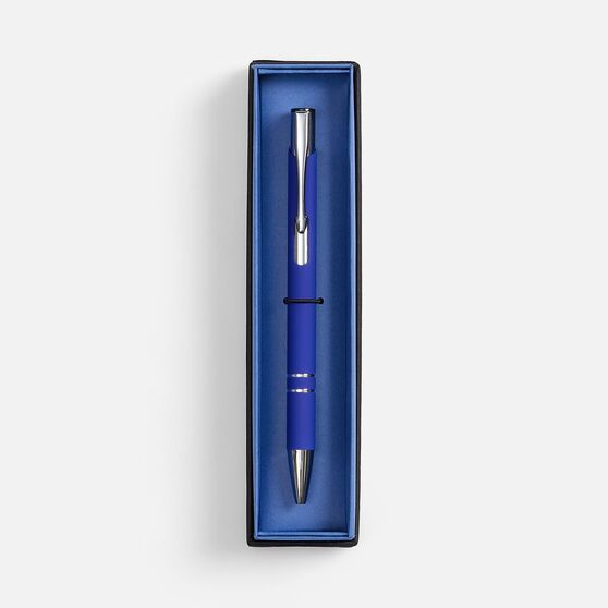 Ручка шариковая Keskus Soft Touch в футляре, синяя-2
