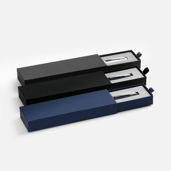 Ручка шариковая Bolt Soft Touch в футляре, синяя-4