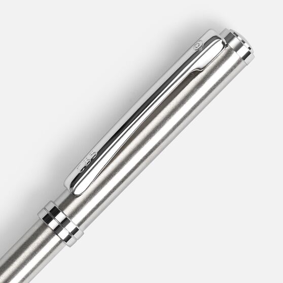 Ручка шариковая Delgado, серебристая-3