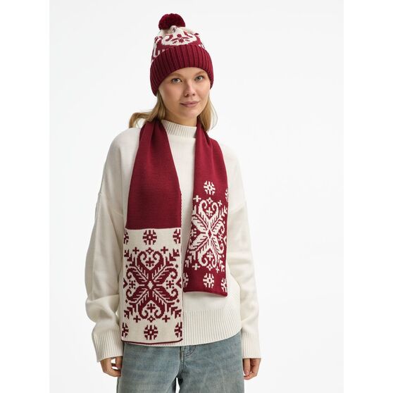 Шапка Wintertude, красная с белым-11