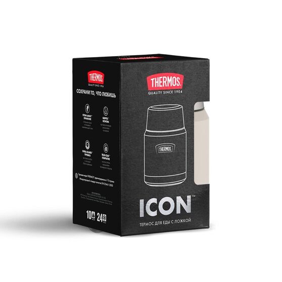 Термос для еды Icon 470, бежевый-11
