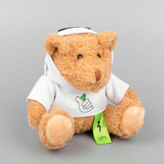 Мягкая игрушка «Мишка Cuddleton» в белом худи-11