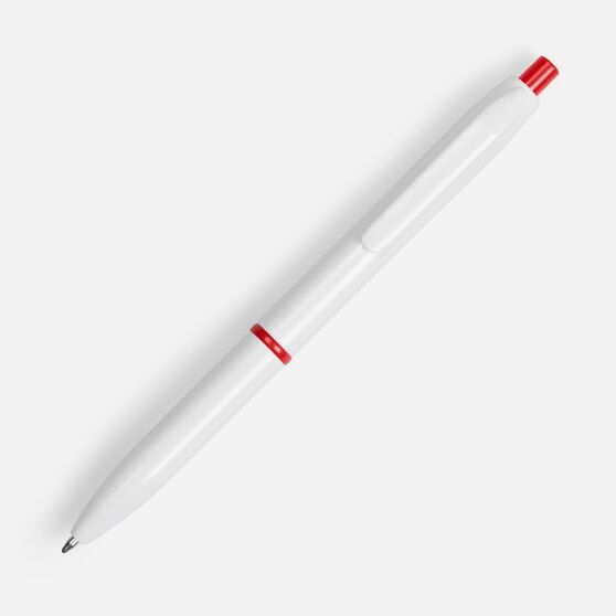 Ручка шариковая Bright Pop, белая с красным-2