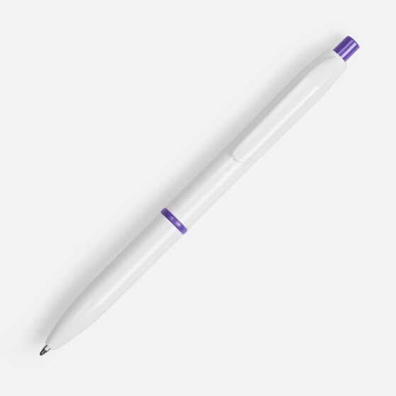 Ручка шариковая Bright Pop, белая с фиолетовым-2