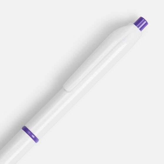 Ручка шариковая Bright Pop, белая с фиолетовым-3