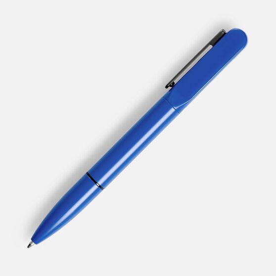 Ручка шариковая Lucenti с подсветкой логотипа, синяя-1