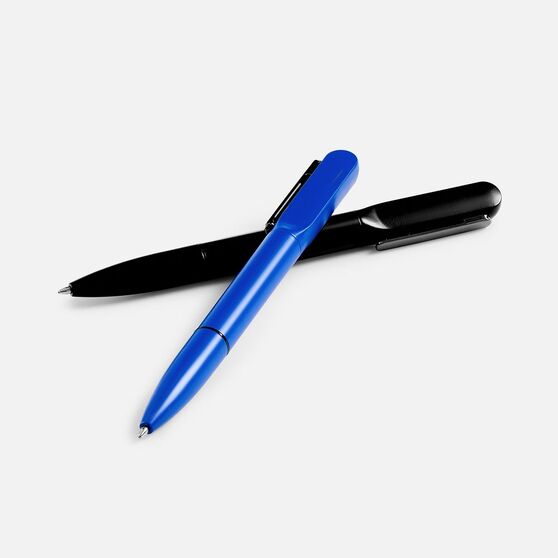 Ручка шариковая Lucenti с подсветкой логотипа, синяя-5