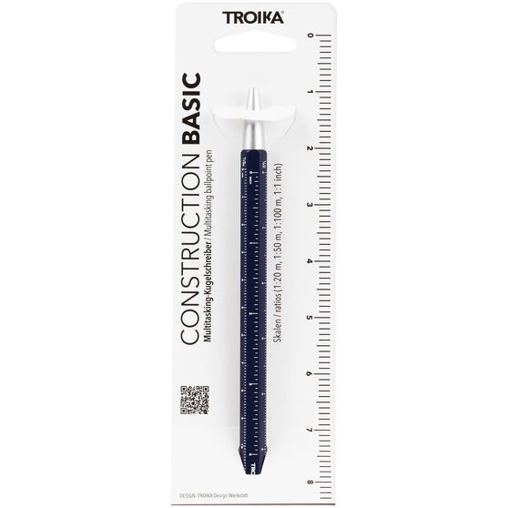 Ручка шариковая Construction Basic, темно-синяя-4