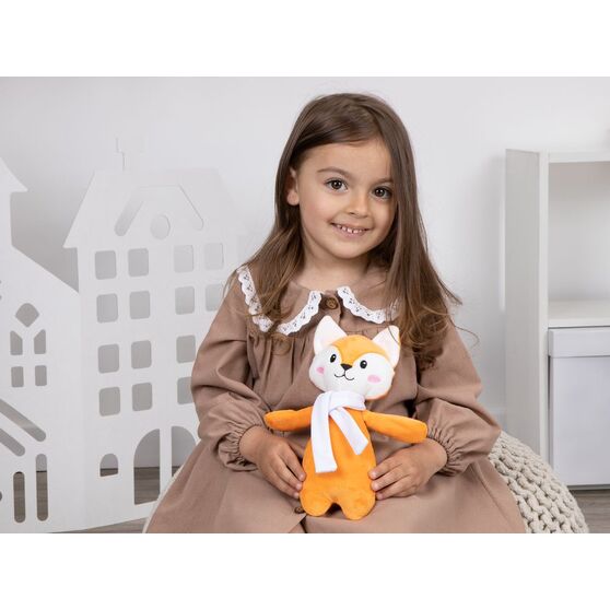 Мягкая игрушка Beastie Toys, лисенок с белым шарфом-6