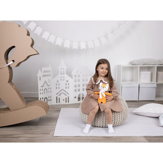 Мягкая игрушка Beastie Toys, лисенок с белым шарфом-7