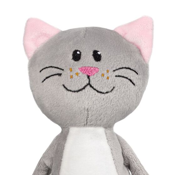 Мягкая игрушка Beastie Toys, котик с белым шарфом-3