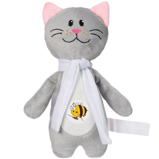 Мягкая игрушка Beastie Toys, котик с белым шарфом-7