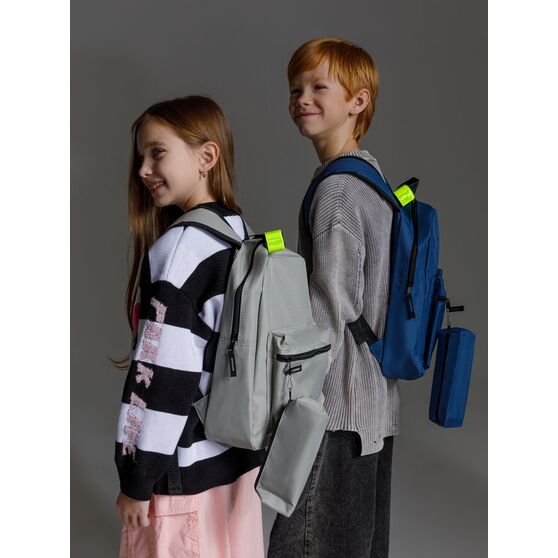 Детский рюкзак Base Kids с пеналом, темно-синий-11