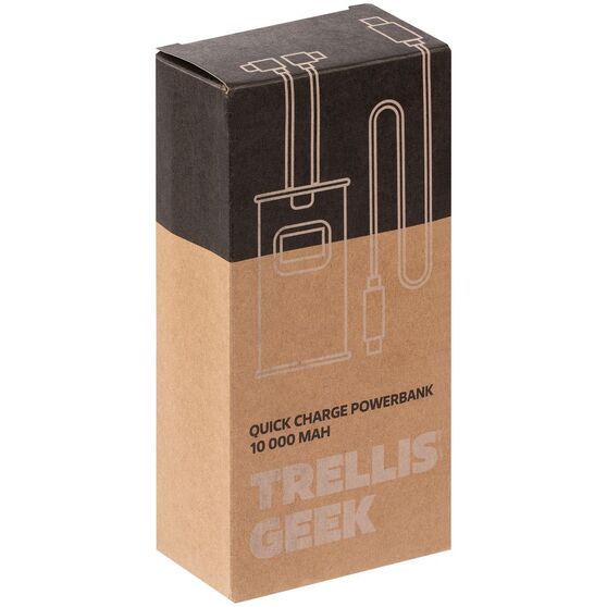 Аккумулятор с быстрой зарядкой Trellis Geek 10000 мАч, белый-13