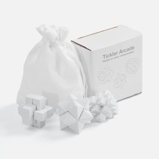 Набор из 3 головоломок Tickler Arcade, белый-8