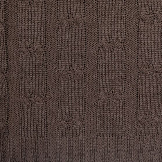 Плед Trenza, коричневый (какао)-3