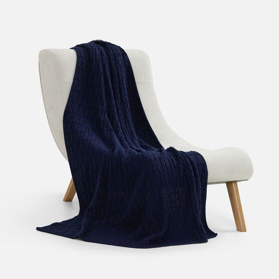 Плед Knitline, темно-синий (сапфир)-3