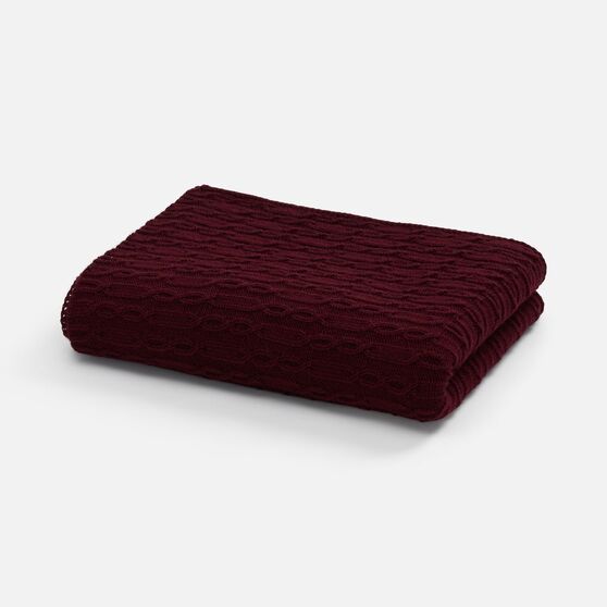 Плед Knitline, темно-красный (бордовый)-1
