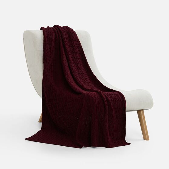 Плед Knitline, темно-красный (бордовый)-3