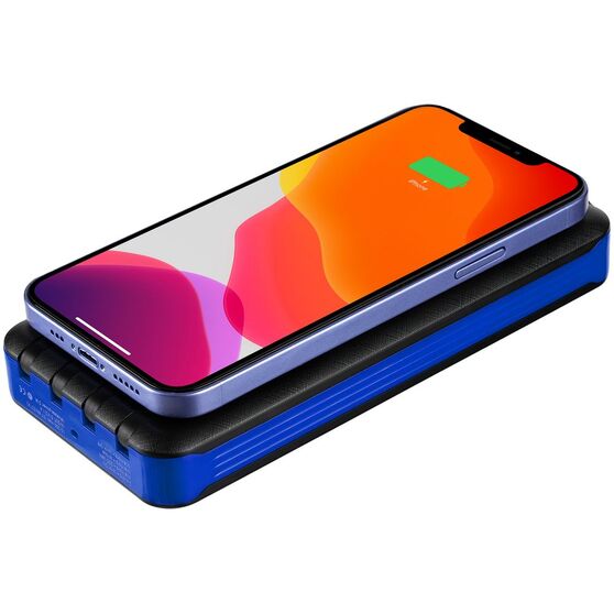Аккумулятор с беспроводной зарядкой Holiday Maker Wireless, 10000 мАч, синий-4