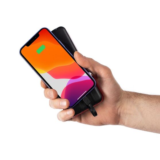 Аккумулятор с беспроводной зарядкой Holiday Maker Wireless, 10000 мАч, красный-10