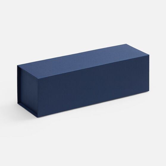 Коробка складная под бутылку Color Jacket Fold, темно-синяя-1
