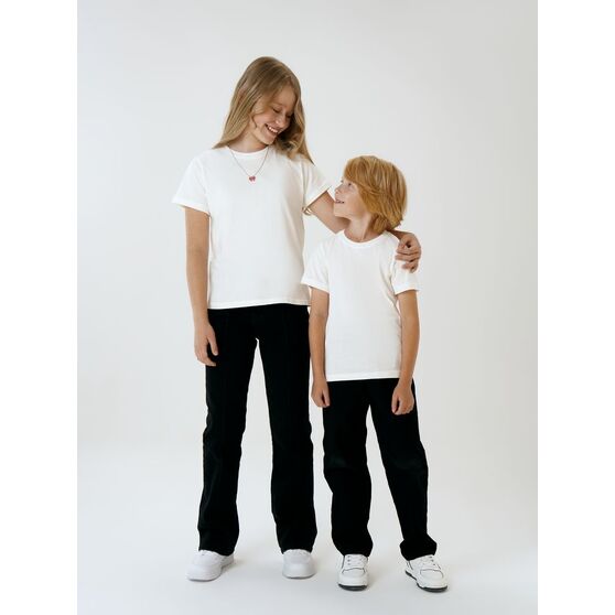 Футболка детская T-Bolka Kids, белая (теплый оттенок)-9