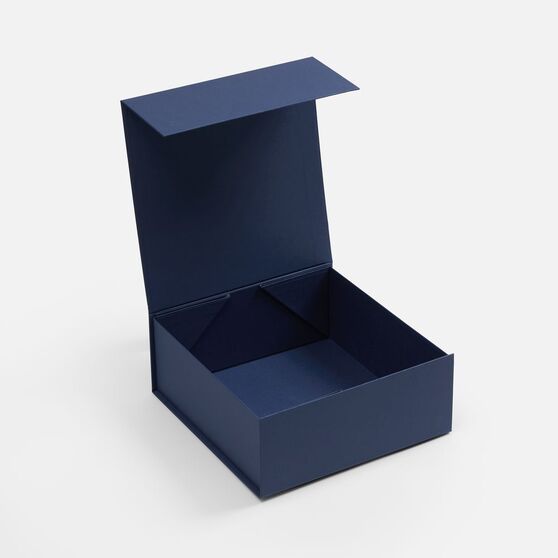 Коробка складная Quadra Fold, темно-синяя-3