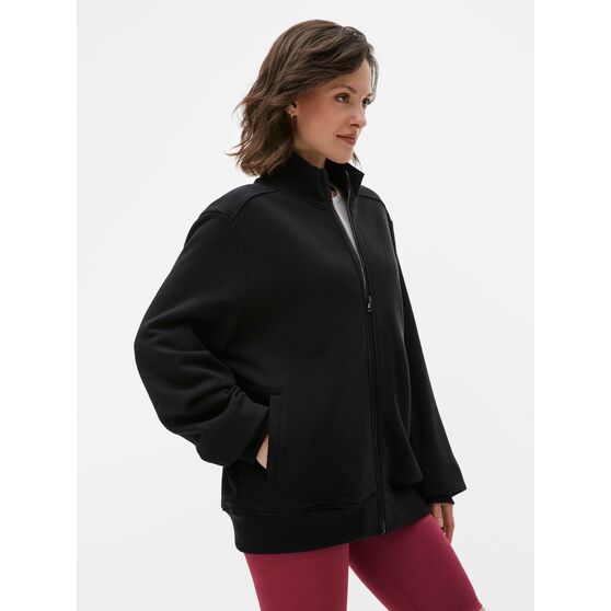 Толстовка унисекс на молнии Tramonto, черная-11