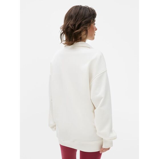 Толстовка унисекс оверсайз Ziplink Terry, молочно-белая-13