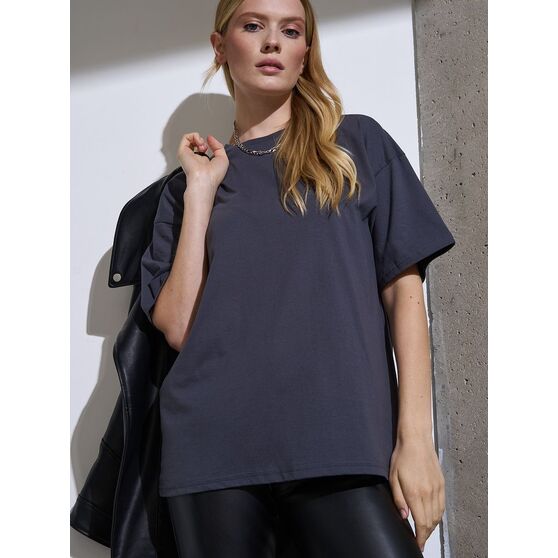 Футболка Oversize Premium, темно-серая (антрацит)-7