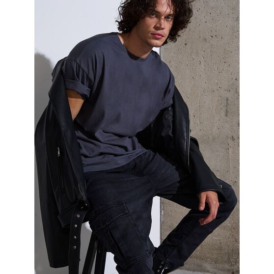 Футболка Oversize Premium, темно-серая (антрацит)-1