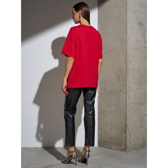 Футболка Oversize Premium, красная-6