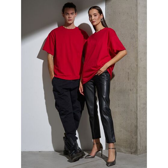 Футболка Oversize Premium, красная-12