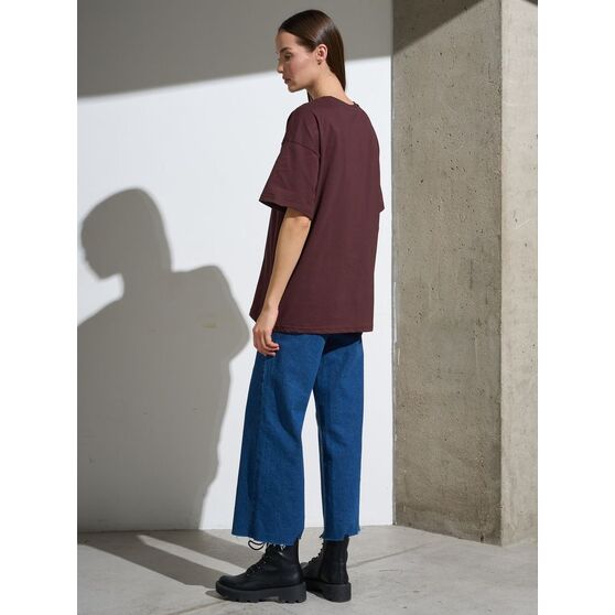 Футболка Oversize Premium, коричневая (шоколад)-7