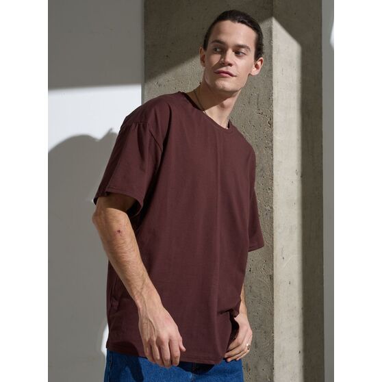 Футболка Oversize Premium, коричневая (шоколад)-1