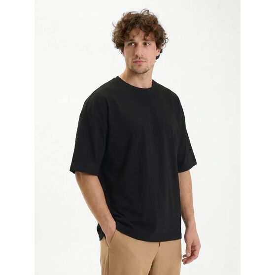 Футболка Oversize Premium 210, черная-1