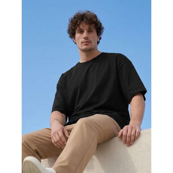 Футболка Oversize Premium 210, черная-9