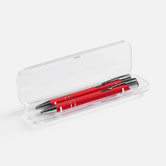Набор из 2 ручек Keskus Soft Touch, красный-2