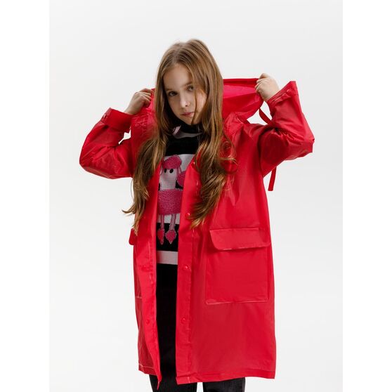 Дождевик детский RainDrop Kids, красный-13